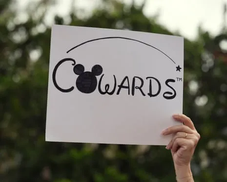Hundreds Demonstrate Near Mickey Mouse Company Corporate Offices Regarding ‘Anti-Free Speech’ Jimmy Kimmel Suspension